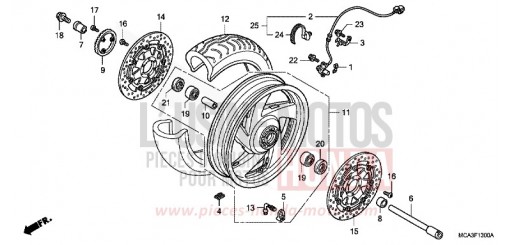 ROUE AVANT GL1800A3 de 2003